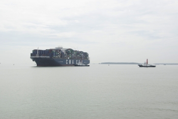 Assisting M/V Christophe Colomb (365m length) berthing at CMIT port - Baria Vung Tau.